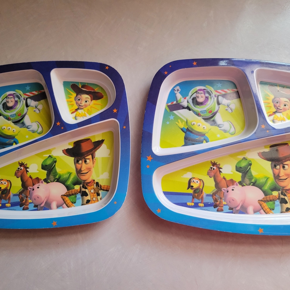 2 Toy Story toddler plates